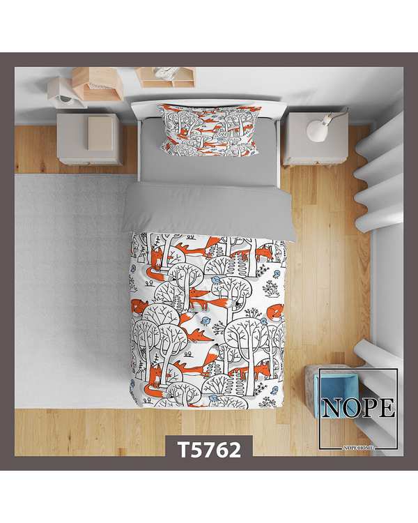 سرویس لحاف روتختی کودک یک نفره 5 تکه نوپه هوم Nopehome طرح درخت کد T5762