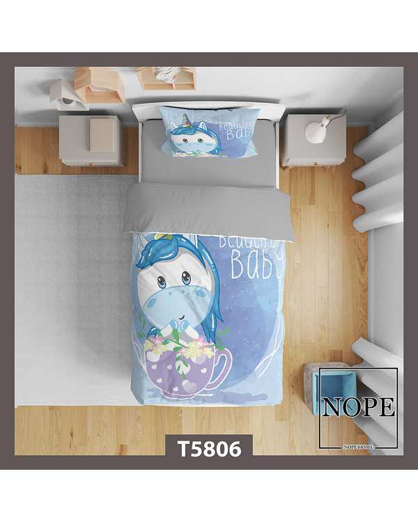 سرویس لحاف روتختی کودک یک نفره 5 تکه نوپه هوم Nopehome طرح فانتزی کد T5806