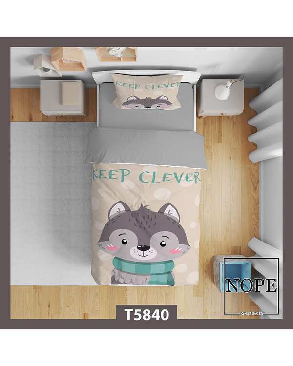 سرویس لحاف روتختی کودک یک نفره 5 تکه نوپه هوم Nopehome طرح روباه کد T5840