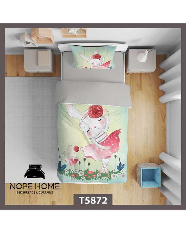 سرویس لحاف روتختی کودک یک نفره 5 تکه نوپه هوم Nopehome طرح بچگانه کد T5872