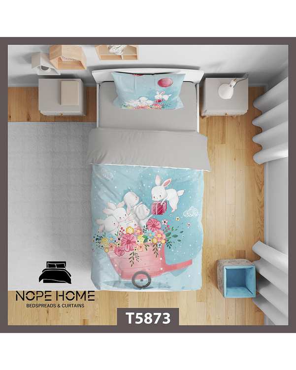 سرویس لحاف روتختی کودک یک نفره 5 تکه نوپه هوم Nopehome طرح بچگانه کد T5873