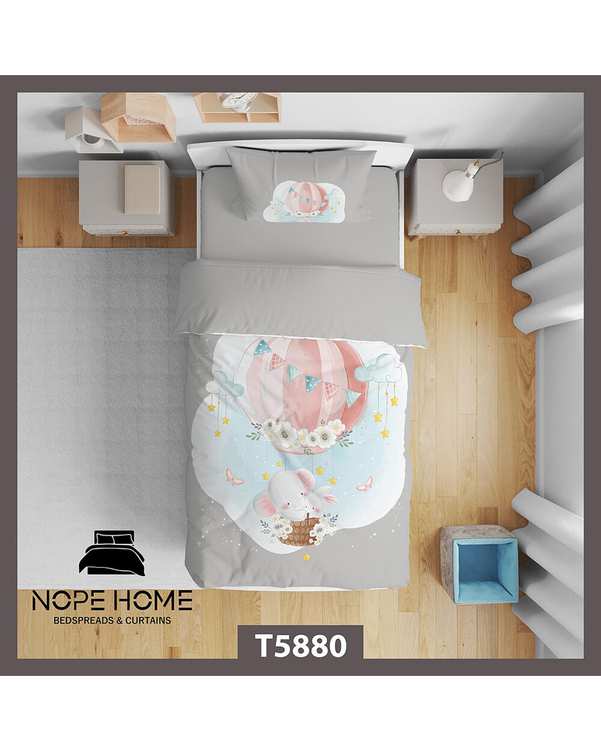 سرویس لحاف روتختی کودک یک نفره 5 تکه نوپه هوم Nopehome طرح بچگانه فانتزی کد T5880