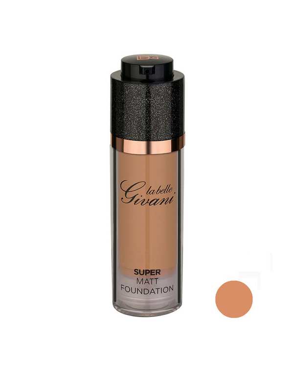 کرم پودر دارای SPF 25 لابلا جیوانی La Belle Givani مدل Super Matte بژ عسلی شماره 55 حجم 30ml