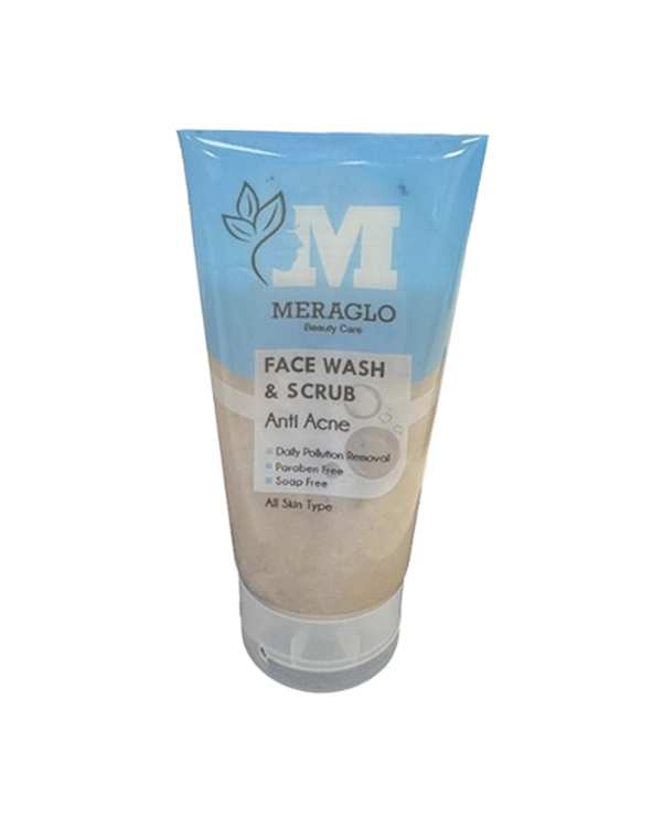 شوینده صورت و اسکراب لایه بردار ضد آکنه مراگلو Meraglo حجم 75ml