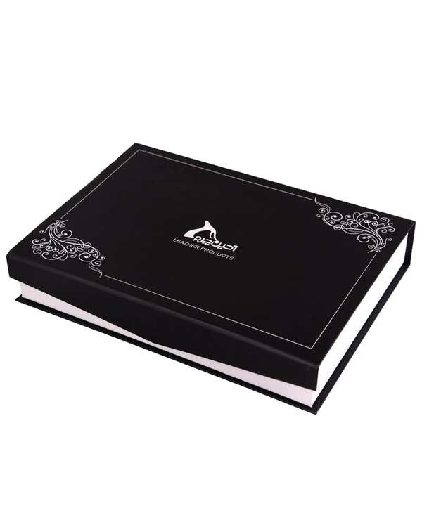 ست هدیه چرم مردانه عسلی چرم بارز Charm Barez کد DS55HB - تصویر 11