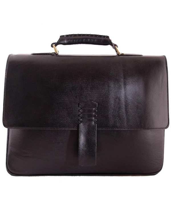 کیف چرم اداری مردانه مشکی چرم بارز Charm Barez مدل DL4
