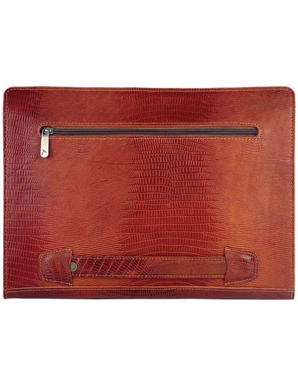 کیف دستی چرم عسلی چرم بارز Charm Barez مدل DF40.Lizard