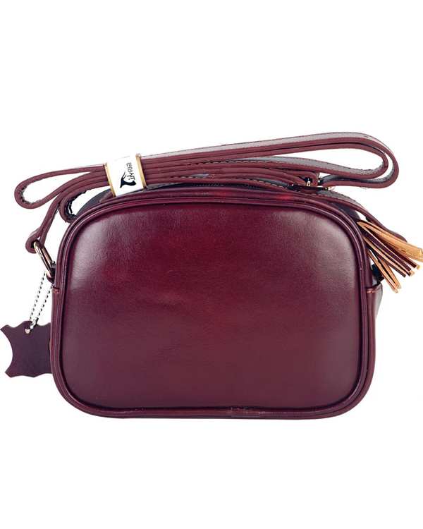 کیف چرم زنانه رودوشی زرشکی چرم بارز Charm Barez مدل DG80 - تصویر 2