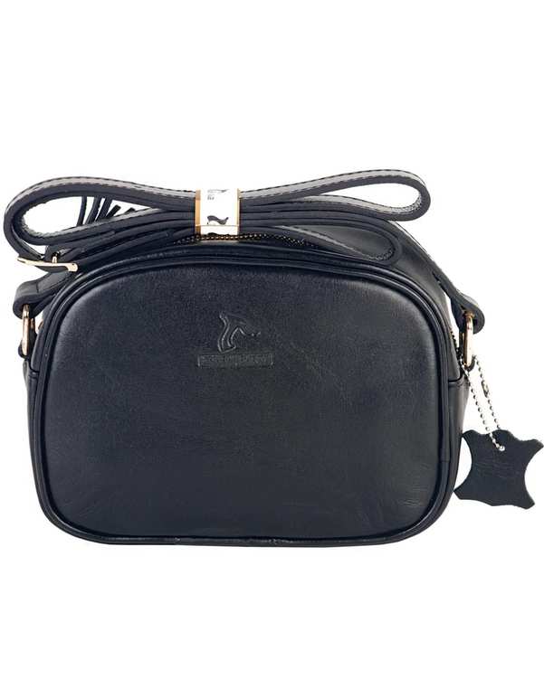 کیف چرم زنانه رودوشی مشکی چرم بارز Charm Barez مدل DG80