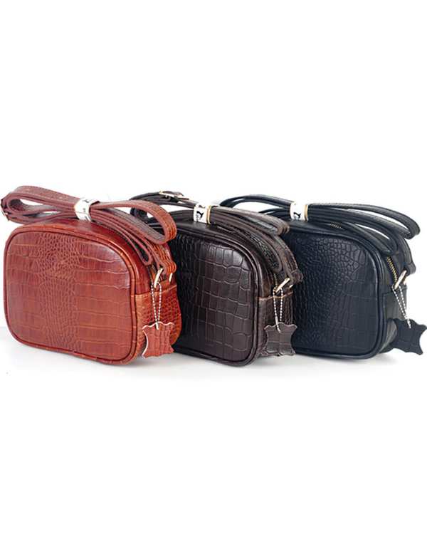 کیف چرم زنانه رودوشی مشکی چرم بارز Charm Barez مدل DG80.PRIMA - تصویر 4