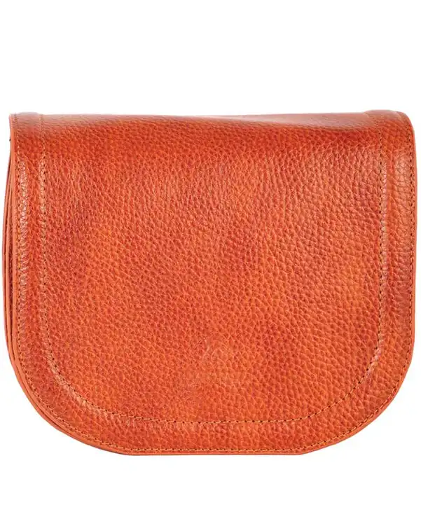 کیف چرم زنانه رودوشی عسلی چرم بارز Charm Barez مدل DG72.1