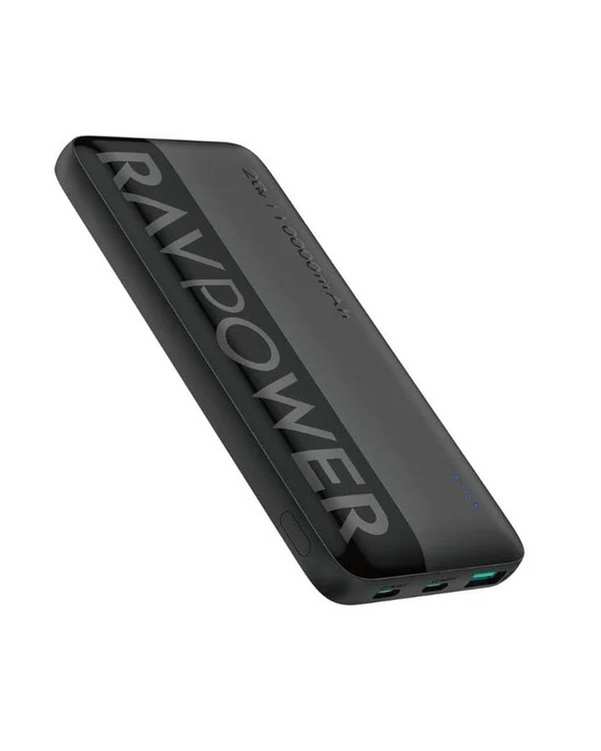 پاور بانک مشکی راوپاور ravpower مدل RP-PB1228 ظرفیت ۱۰۰۰۰ میلی آمپر