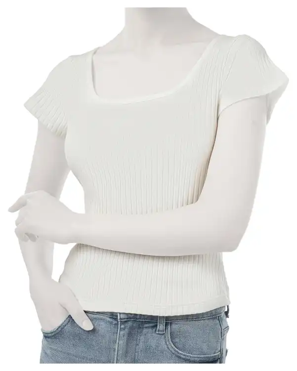 تی شرت زنانه کراپ سفید آر ان اس RNS کد 11022389