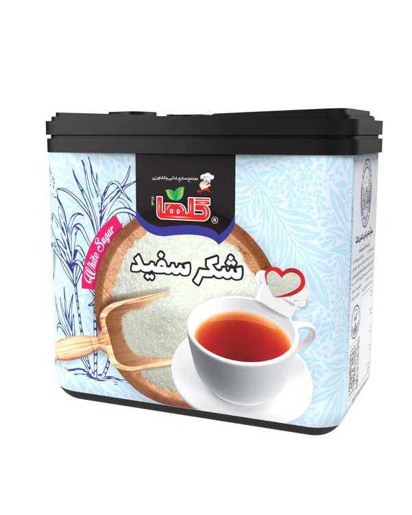 شکر سفید قوطی پلاستیکی گلها 220 گرمی