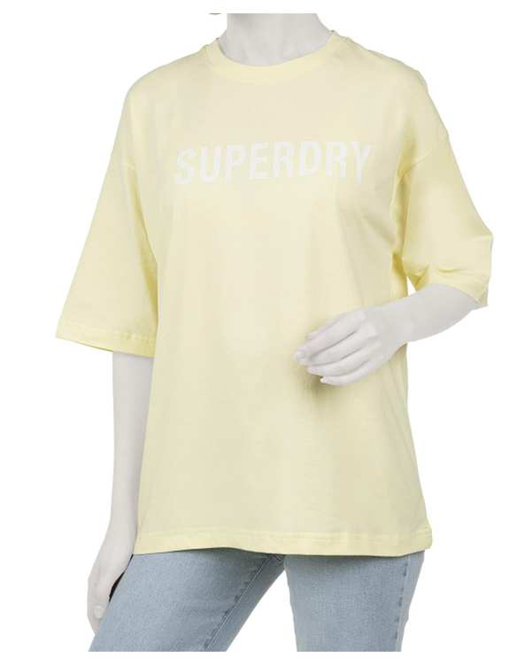تی شرت زنانه اورسایز لیمویی سوپردرای Superdry کد W10S52103N