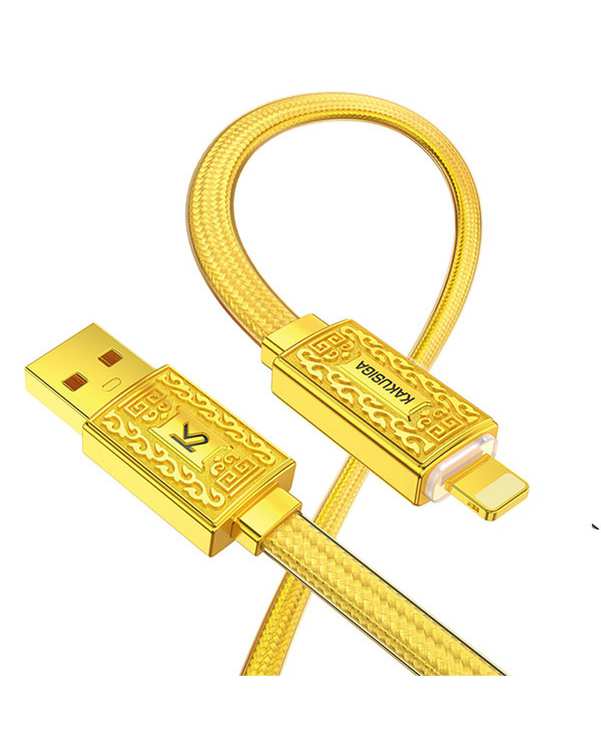 کابل شارژ لایتنینگ طلایی کاکوسیگا Kakusiga مدل KSC-801