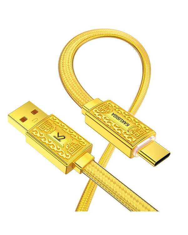 کابل شارژ تایپ سی طلایی کاکوسیگا Kakusiga مدل KSC-801
