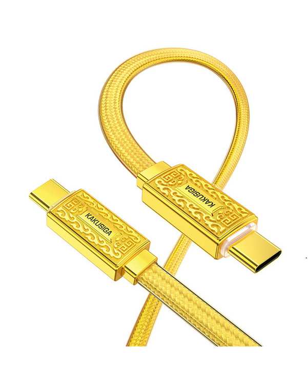 کابل شارژ دو سر تایپ سی طلایی کاکوسیگا Kakusiga مدل KSC-801