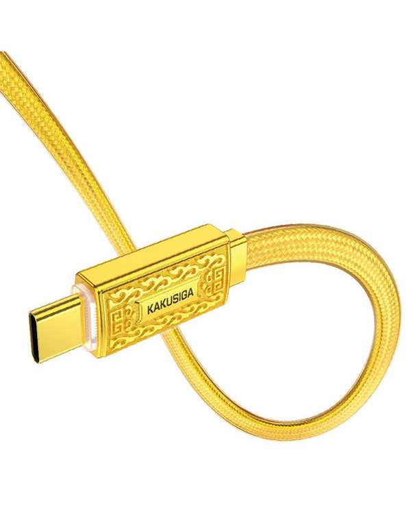 کابل شارژ دو سر تایپ سی طلایی کاکوسیگا Kakusiga مدل KSC-801 - تصویر 3
