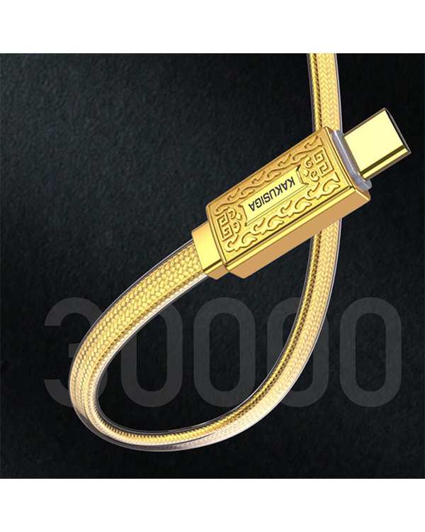 کابل شارژ دو سر تایپ سی طلایی کاکوسیگا Kakusiga مدل KSC-801 - تصویر 5