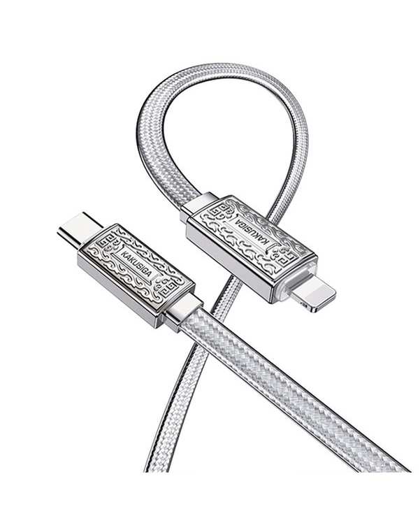 کابل شارژ تایپ سی به لایتنینگ نقره ای کاکوسیگا Kakusiga مدل KSC-801