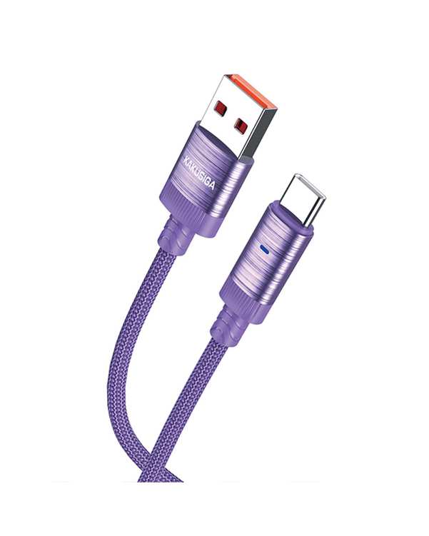 کابل شارژ تایپ سی بنفش کاکوسیگا Kakusiga مدل KSC-972