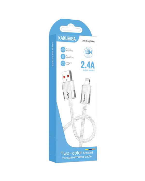 کابل شارژ لایتنینگ سفید کاکوسیگا Kakusiga مدل KSC-985 - تصویر 2