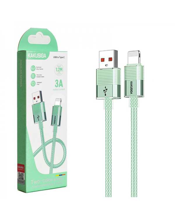 کابل شارژ لایتنینگ سبز کاکوسیگا Kakusiga مدل KSC-985 - تصویر 2