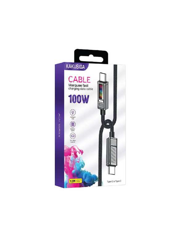کابل شارژ دو سر تایپ سی مشکی کاکوسیگا Kakusiga مدل KSC-986 - تصویر 2