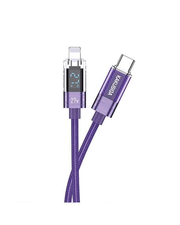 کابل شارژ تایپ سی به لایتنینگ بنفش کاکوسیگا Kakusiga مدل KSC-971