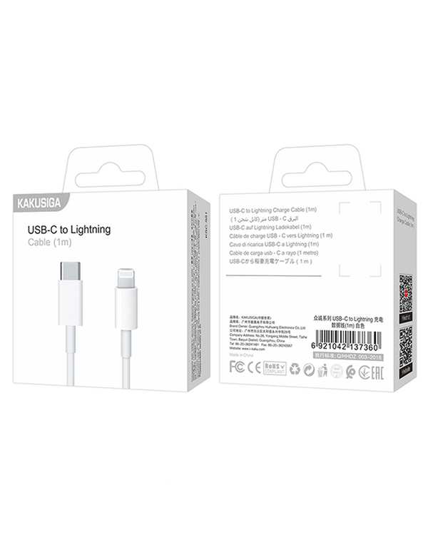 کابل شارژ تایپ سی به لایتنینگ سفید کاکوسیگا Kakusiga مدل KSC-981 - تصویر 5