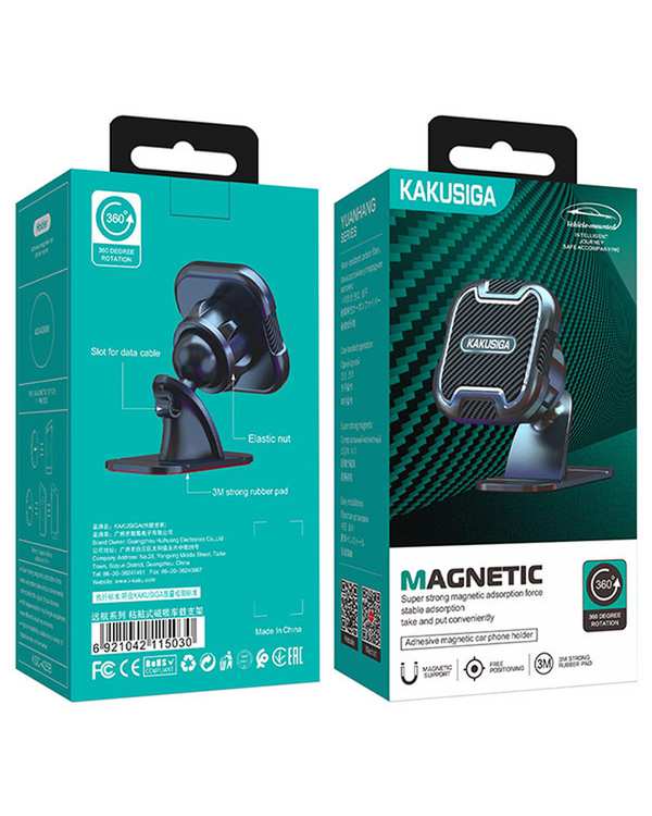 هولدر موبایل مشکی کاکوسیگا Kakusiga مدل KSC-425B سری YUANHANG -paste magnetic - تصویر 8