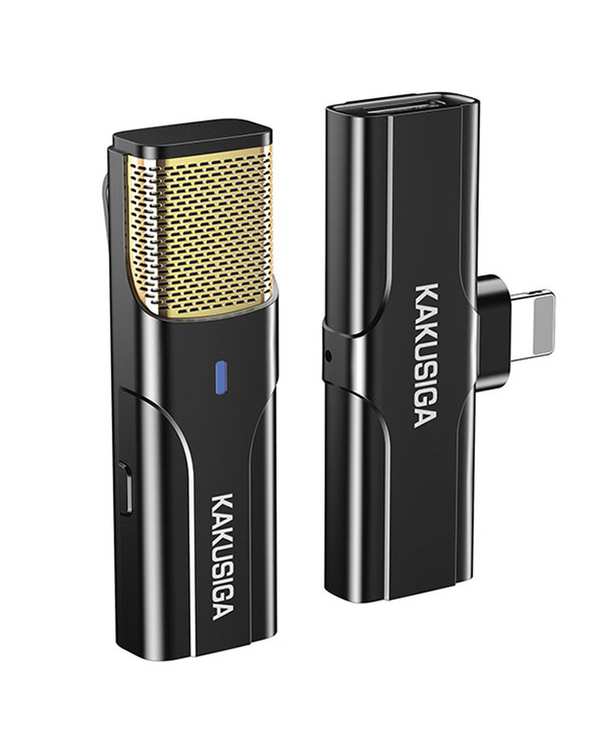 میکروفون یقه ای مشکی لایتنینگ کاکوسیگا Kakusiga مدل KSC-1106