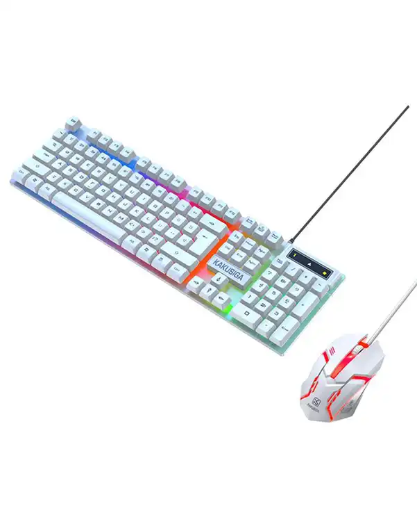 کیبورد و ماوس سفید کاکوسیگا Kakusiga مدل KSC-734