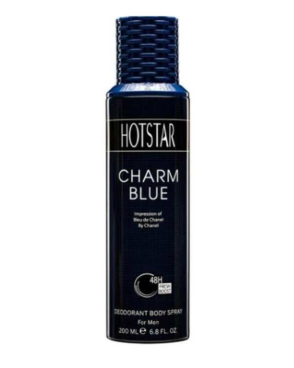 اسپری دئودورانت مردانه هات استار Hotstar مدل Charm Blue حجم 200ml