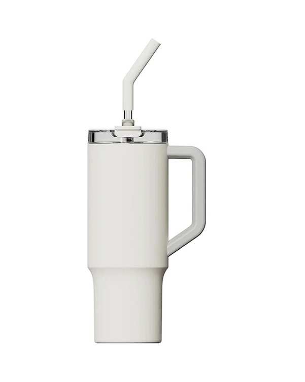 تراول ماگ ضد زنگ سفید میجیا شیائومی Xiaomi مدل Mijia Straw Cup 1L Stainless Steel ظرفیت 1 لیتر