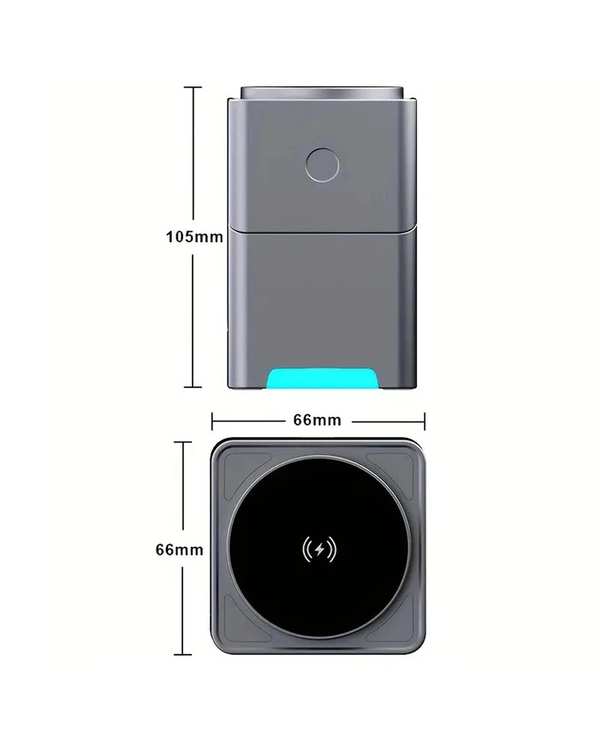 پایه شارژ رومیزی وایرلس مغناطیسی مدل Three in one Magnetic Rotatable Wireless Charger 15W R7 - تصویر 4