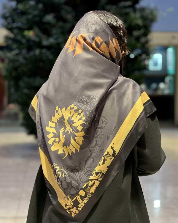 روسری زنانه دو رو طاقه چیان Taghechian مدل خورشید مهر