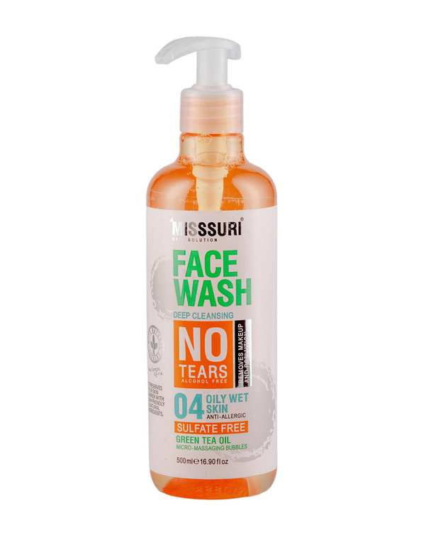 ژل شستشوی صورت فاقد سولفات میسوری Misssuri مناسب پوست چرب حجم 500ml