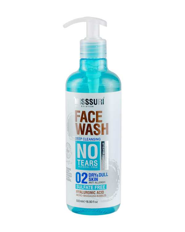 ژل شستشو صورت فاقد سولفات میسوری Misssuri مناسب پوست خشک حجم 500ml