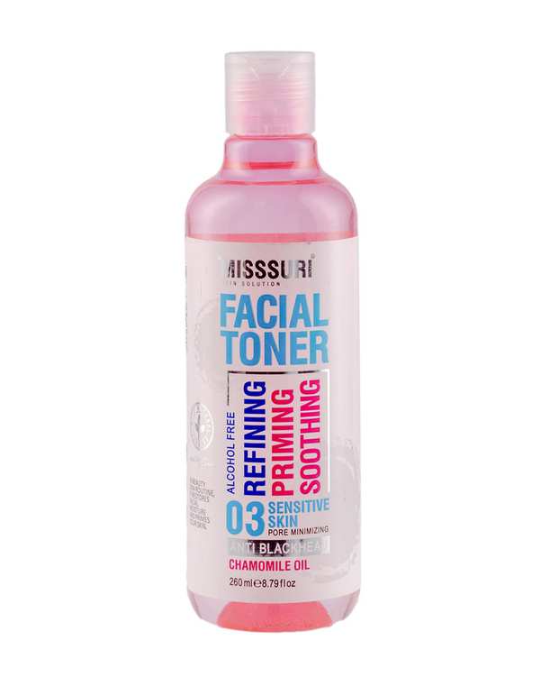 تونر صورت میسوری Misssuri مناسب پوست حساس حجم 260ml