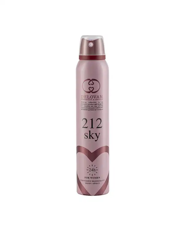 اسپری بدن زنانه دلوان Delvan مدل اسکای 212 حجم 200ml