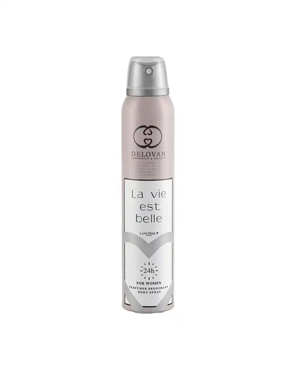 اسپری بدن زنانه دلوان Delvan مدل La Vie est Belle 208 حجم 200ml