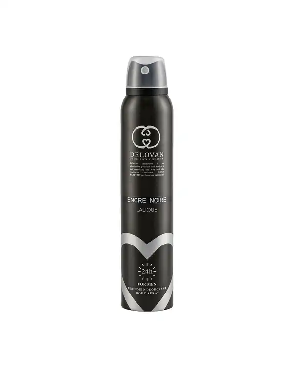 اسپری بدن مردانه دلوان Delvan مدل Encre Noire 106 حجم 200ml
