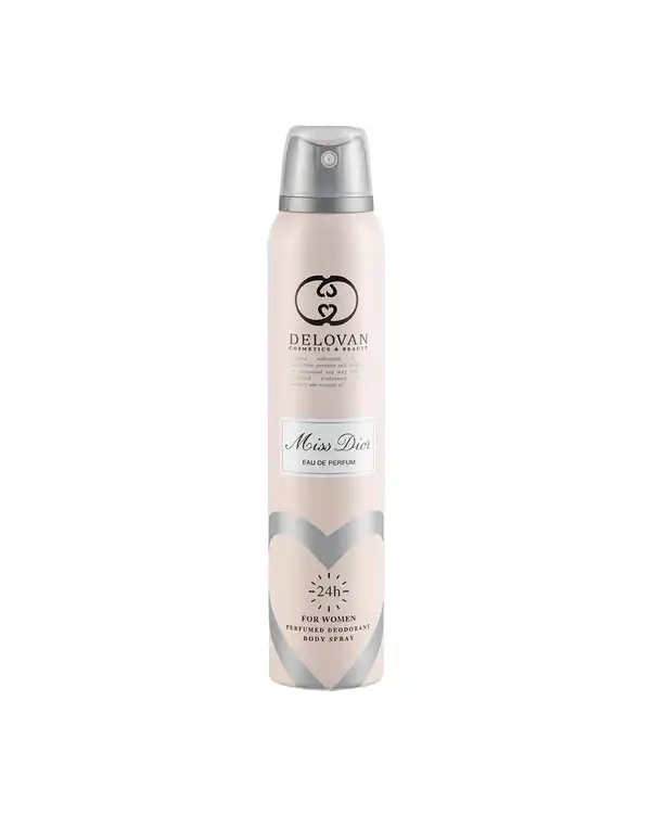 اسپری بدن زنانه دلوان Delvan مدل میس دیور 206 حجم 200ml