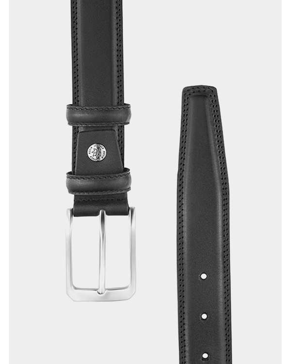کمربند و ساسپندر مردانه کمربند چرم مردانه دو دوخت نوین چرم Novin Charm مدل آنالین Ss- BT0550 برند Novin Leather - تصویر 3