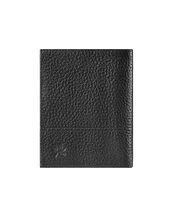کیف پول چرم مشکی نوین چرم Novin Leather مدل سه آلبوم اسرار Fm- PE2529