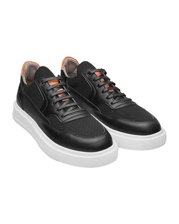 کفش چرم زنانه کژوال مشکی نوین چرم Novin Leather مدل 1722 WS3688