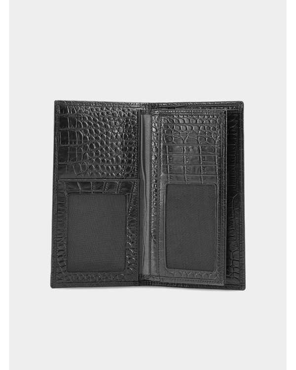 کیف پول چرم مشکی نوین چرم Novin Leather مدل ورنیش Fm- WT2090 - تصویر 4