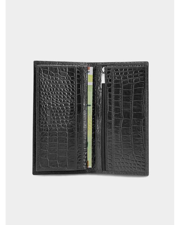 کیف پول چرم مشکی نوین چرم Novin Leather مدل ورنیش Fm- WT2090 - تصویر 5